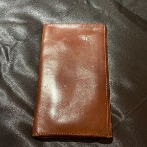 Coach Chestnut Brown Leather Fold Wallet Key & Card Organizer
